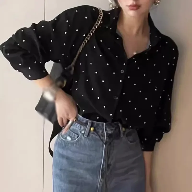2025 New Women Polka Dot Printed Blouse Long Sleeve Loose Turn-down Collar Ladies Shirts Top
2025 New Women Polka Dot Printed Blouse Long Sleeve Loose Turn-down Collar Ladies Shirts Top
