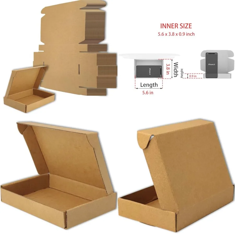 6x4x1 Inch Small Shipping Boxes Set of 50 - Mailer Corrugated Cardboard Boxes for Shipping Packaging Mailing Products
6x4x1 Inch Small Shipping Boxes Set of 50 - Mailer Corrugated Cardboard Boxes for Shipping Packaging Mailing Products