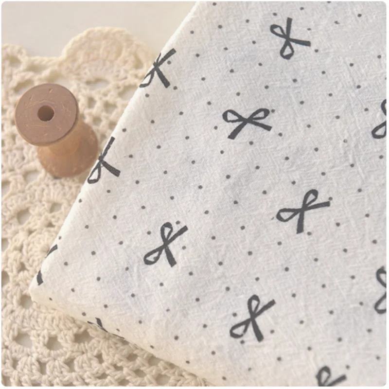 Washed Cotton Linen Fabric, Little Round Dot Bowknot Print, Dress Shirt, Cardigan Upper Clothes, Sewing Tissue, M12
Washed Cotton Linen Fabric, Little Round Dot Bowknot Print, Dress Shirt, Cardigan Upper Clothes, Sewing Tissue, M12