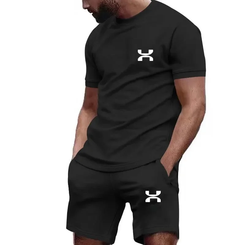 Summer Men's Fitness Fashion Men's Casual Sportswear Set Quick Drying Sportswear Short Sleeved T-shirt+shorts 2-piece Set
Summer Men's Fitness Fashion Men's Casual Sportswear Set Quick Drying Sportswear Short Sleeved T-shirt+shorts 2-piece Set