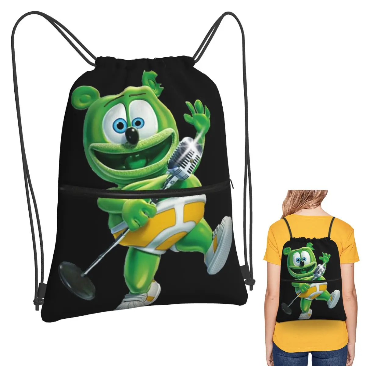 Gummibar (the Gummy Bear) Backpacks Multi-function Drawstring Bags Sports Bag Book Bags for Travel School
Gummibar (the Gummy Bear) Backpacks Multi-function Drawstring Bags Sports Bag Book Bags for Travel School