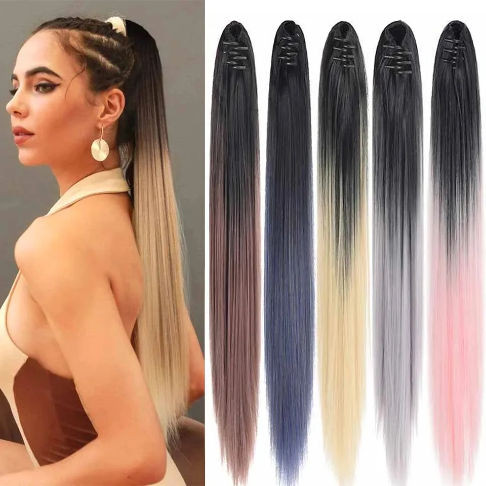 LM Synthetic Wig Female Slightly Curver Ponytail Hair Extension Claw Clip in Ponytail Hairpice for Women
LM Synthetic Wig Female Slightly Curver Ponytail Hair Extension Claw Clip in Ponytail Hairpice for Women