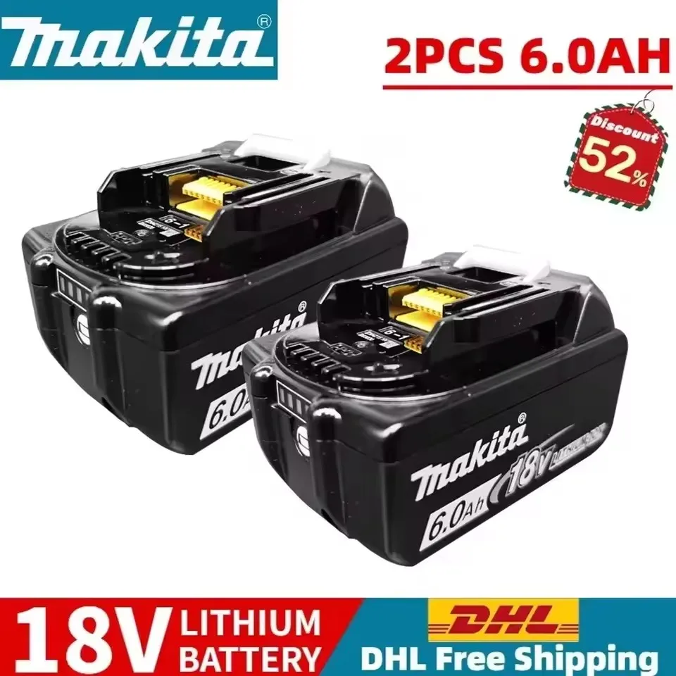 Original Makita 18V 6.0Ah 5.0Ah rechargeable battery charger for tools BL1830B BL1840 BL1840B BL1850 BL1850B lithium battery
Original Makita 18V 6.0Ah 5.0Ah rechargeable battery charger for tools BL1830B BL1840 BL1840B BL1850 BL1850B lithium battery