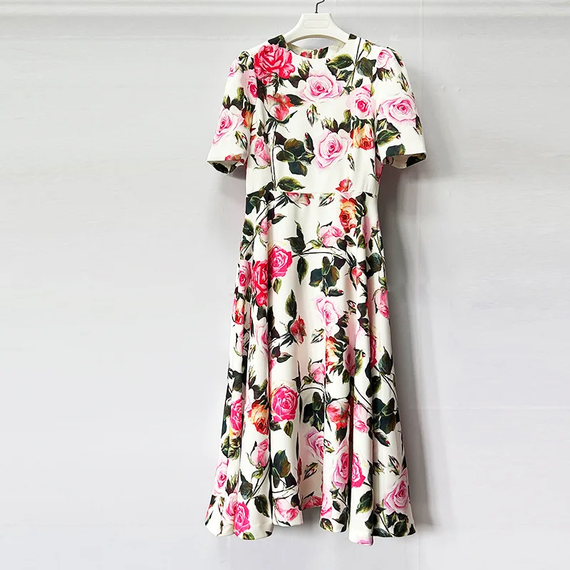 2026 Summer Roses Print A Line Women Dress Milan Runway O Neck Short Sleeves Holiday Dress 61101
2026 Summer Roses Print A Line Women Dress Milan Runway O Neck Short Sleeves Holiday Dress 61101