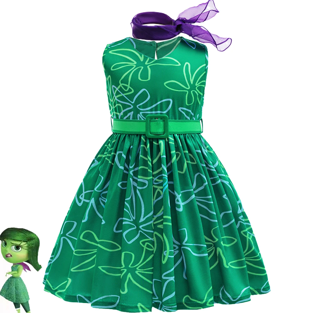 2PCS Inside Out Disgust Cosplay Costume for Girls Joy Christmas Birthday Party Dress Halloween Carnival Role-playing Kids Clothe
2PCS Inside Out Disgust Cosplay Costume for Girls Joy Christmas Birthday Party Dress Halloween Carnival Role-playing Kids Clothe