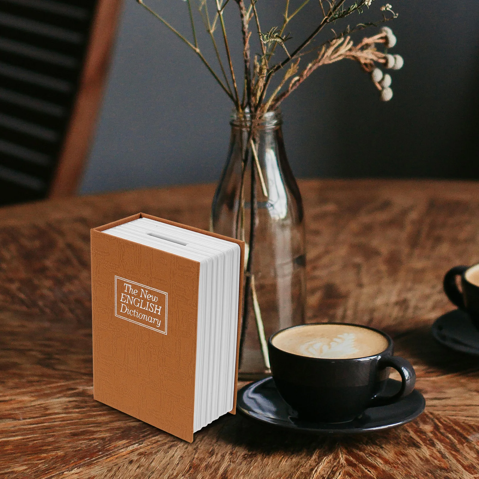 Simulated Book Safe Storage Box Piggy Bank for Cash Money Saving Jar Coffee Color Mini Lock Box Decorative Item
Simulated Book Safe Storage Box Piggy Bank for Cash Money Saving Jar Coffee Color Mini Lock Box Decorative Item