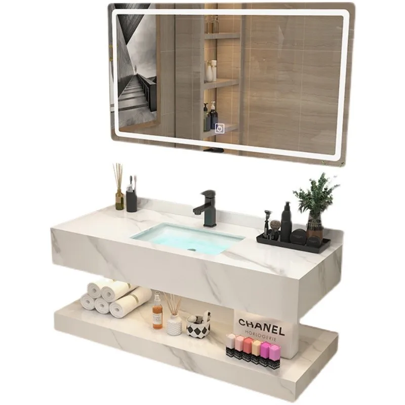 Double-layer rock slab integrated bathroom washbasin toilet washbasin light luxury bathroom cabinet combination wall-mounted
Double-layer rock slab integrated bathroom washbasin toilet washbasin light luxury bathroom cabinet combination wall-mounted