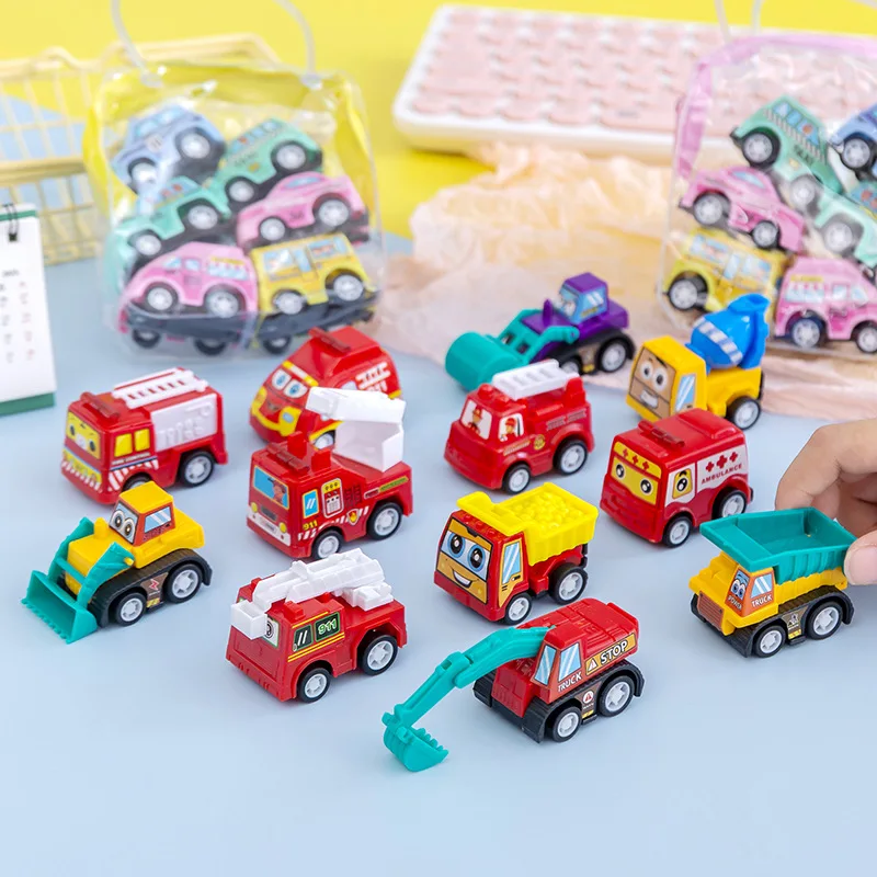 Funny Children's Toy Car 6pcs Pull Back Car Bagged Cartoon Pull Back Car Mini Fire Truck Engineering Car Kids Educational Toys
Funny Children's Toy Car 6pcs Pull Back Car Bagged Cartoon Pull Back Car Mini Fire Truck Engineering Car Kids Educational Toys