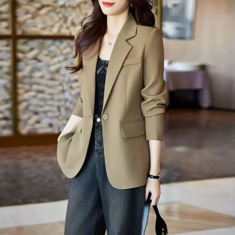 Outerwear High Quality Spring Autumn Female Coats and Jackets Loose Women's Blazers Fashion 2025 New Collection In Korean Fall
Outerwear High Quality Spring Autumn Female Coats and Jackets Loose Women's Blazers Fashion 2025 New Collection In Korean Fall