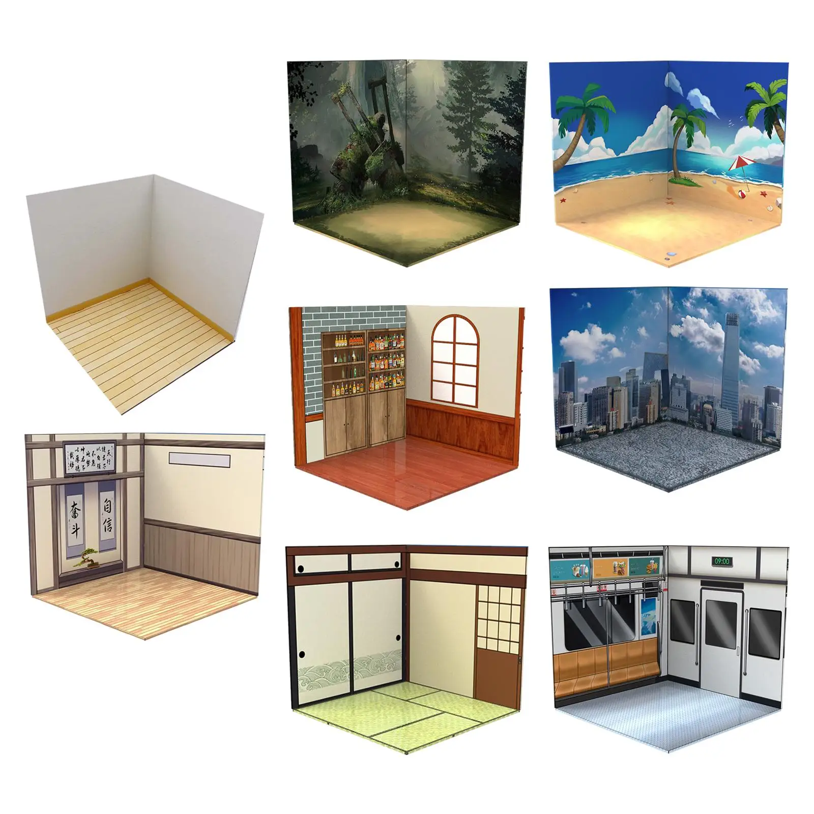 1/12 Backdrop Layout Background Showcase for Action Figures Diecast Car
1/12 Backdrop Layout Background Showcase for Action Figures Diecast Car