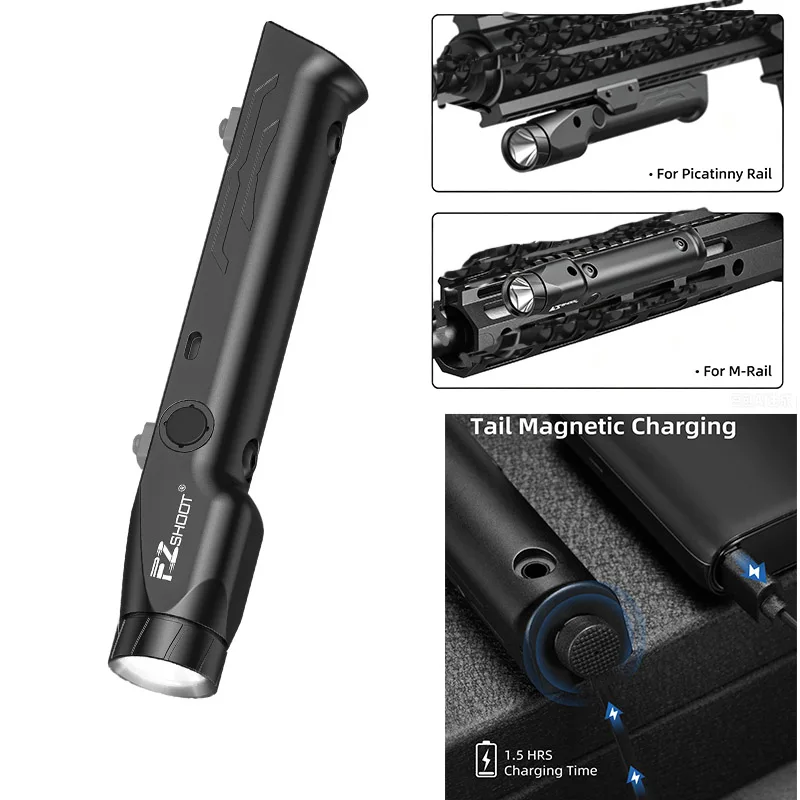 EZshoot Flashlight with High Brightness Magnetic Rechargeable LED Light with Strobe Mode high Lumen for Hunting Outdoor
EZshoot Flashlight with High Brightness Magnetic Rechargeable LED Light with Strobe Mode high Lumen for Hunting Outdoor