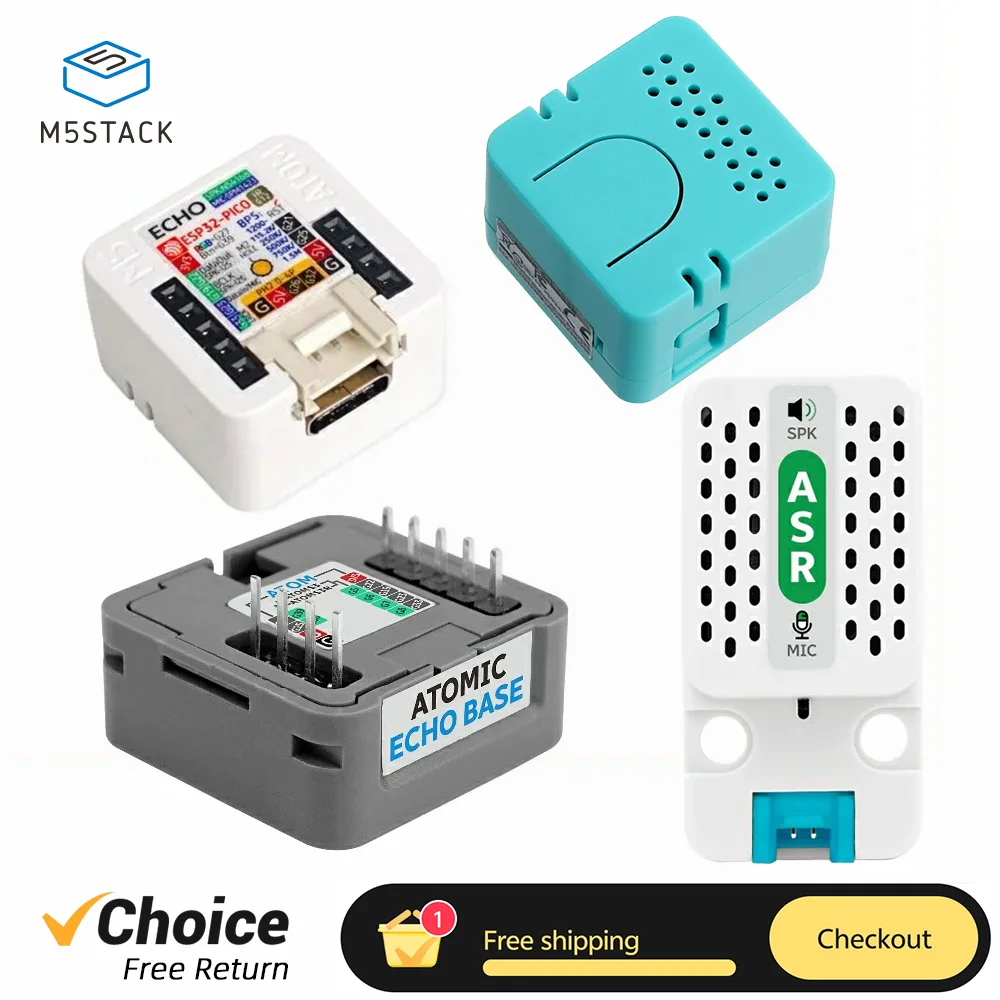Оригинальный M5Stack ATOM Echo или Base ASR ESP32 программируемый комплект макетной платы для умного динамика для домашнего помощника, голосовое управление 
Оригинальный M5Stack ATOM Echo или Base ASR ESP32 программируемый комплект макетной платы для умного динамика для домашнего помощника, голосовое управление