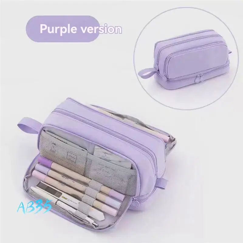 AB35-Large Capacity Four-Opening Pencil Case Popular Pencil Case Uniform Pencil Case Multi-Function Simple Solid Color
AB35-Large Capacity Four-Opening Pencil Case Popular Pencil Case Uniform Pencil Case Multi-Function Simple Solid Color