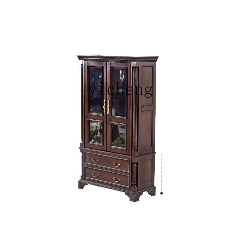 Tqh Vintage Pure Solid Wood Wine Cabinet Log Wall Tea Cabinet Locker Cherrywood Side Cabinet
Tqh Vintage Pure Solid Wood Wine Cabinet Log Wall Tea Cabinet Locker Cherrywood Side Cabinet