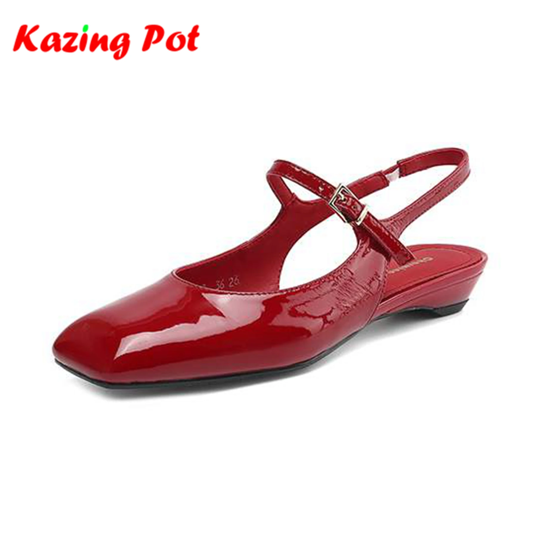 Krazing Pot Cow Skin Square Toe Low Heels Summer Mary Janes Slingback Concise European Decoration Big Size 42 Women Autumn Pumps
Krazing Pot Cow Skin Square Toe Low Heels Summer Mary Janes Slingback Concise European Decoration Big Size 42 Women Autumn Pumps