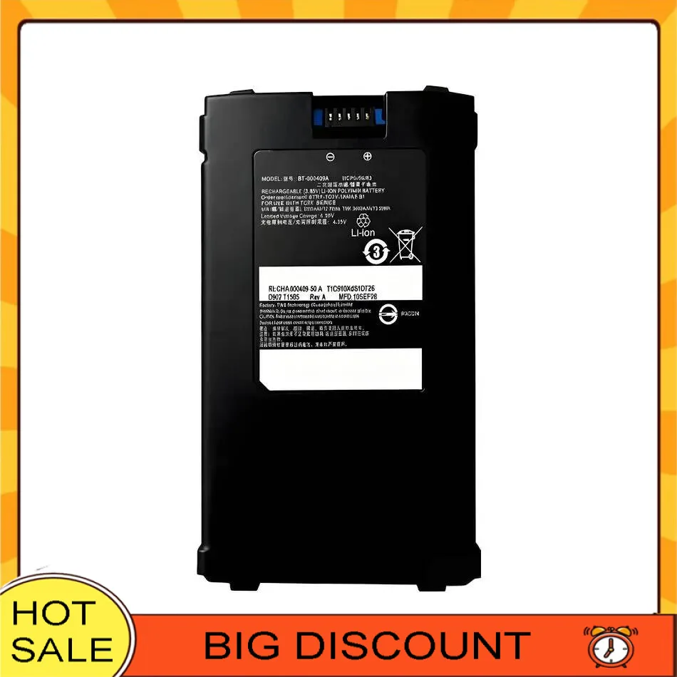 Mobile Phone Battery BT-000409A Thin Black Version 3300Mah For Zebra TC2X Series TC21 TC26 Btry-TC2Y-1XMA1-01
Mobile Phone Battery BT-000409A Thin Black Version 3300Mah For Zebra TC2X Series TC21 TC26 Btry-TC2Y-1XMA1-01