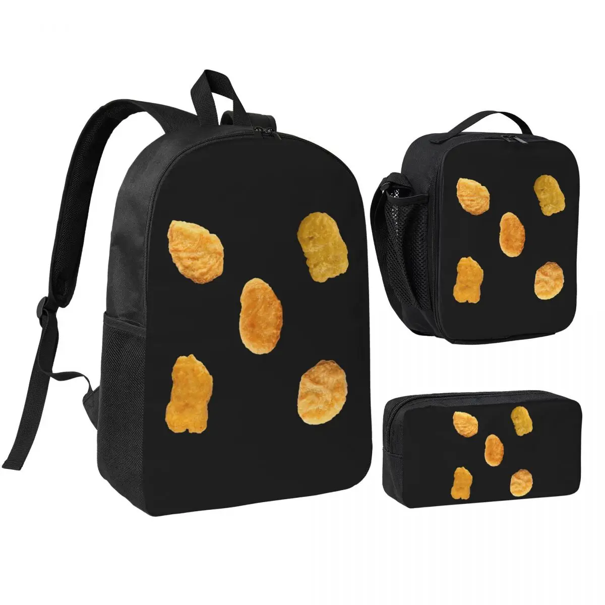 Tasty Chicken Nuggets Backpack Boys Girls BookBag School Bag Shoulder Bags 3ps Insulated Lunch Bag Pencil Case
Tasty Chicken Nuggets Backpack Boys Girls BookBag School Bag Shoulder Bags 3ps Insulated Lunch Bag Pencil Case