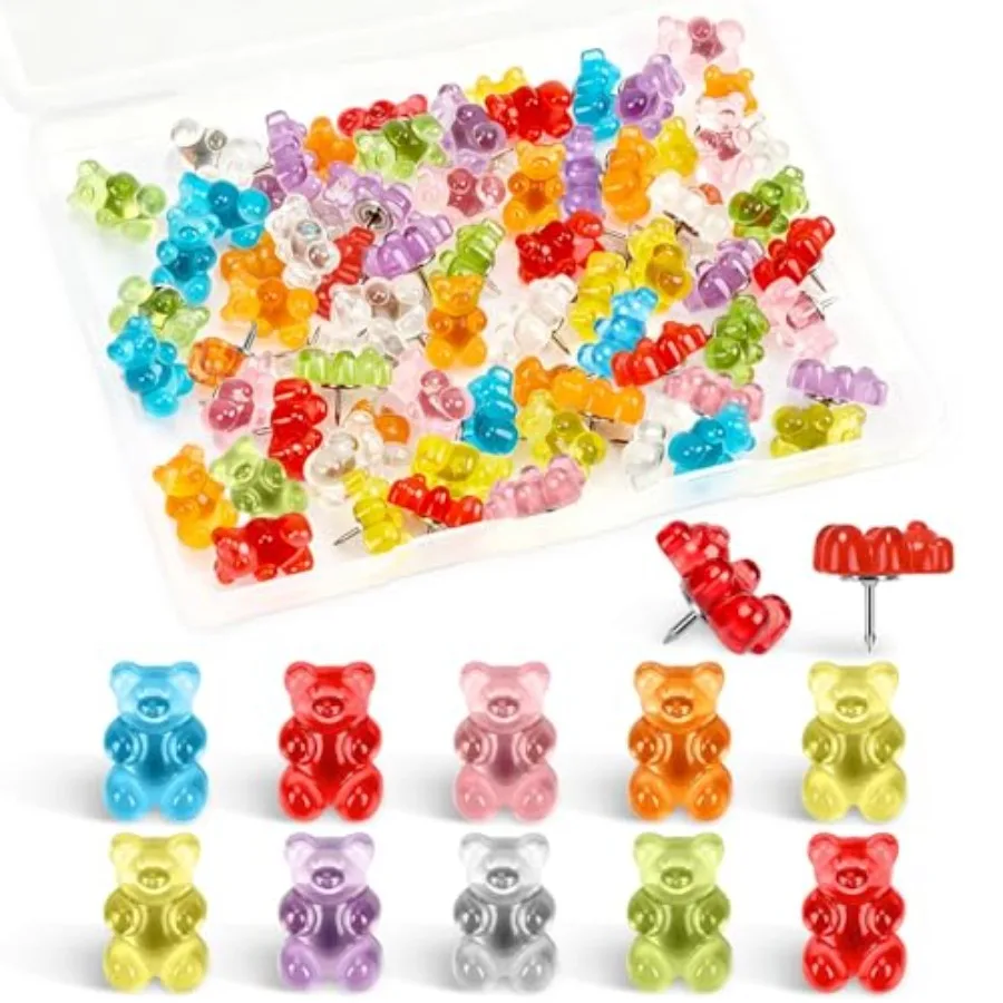 60 Pcs Push Pins for Bulletin Board Gummy Decorative Thumb Tacks Cute Animal Resin Pushpins for Cork Board Photo Wall Office Sc
60 Pcs Push Pins for Bulletin Board Gummy Decorative Thumb Tacks Cute Animal Resin Pushpins for Cork Board Photo Wall Office Sc