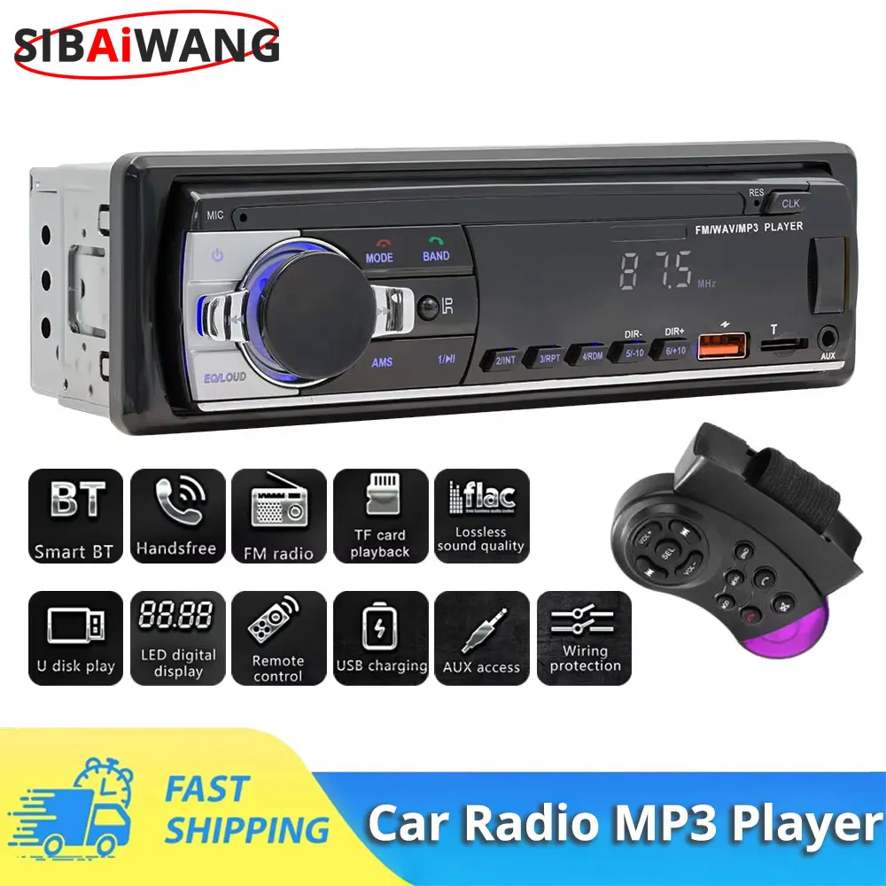 Car Radio player Bluetooth 1Din Car MP3 Universal Digital Stereo Multimedia FM Audio Music USB AUX input TF Card In Dash Kit
Car Radio player Bluetooth 1Din Car MP3 Universal Digital Stereo Multimedia FM Audio Music USB AUX input TF Card In Dash Kit