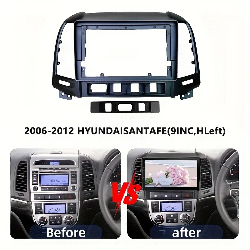 9 Inch For HYUNDAI SANTA FE /IX45 2006-2012 Car Radio Fascia Android Player Frame 2 Din Stereo Dash Cover Trim Frame Panel Kit
9 Inch For HYUNDAI SANTA FE /IX45 2006-2012 Car Radio Fascia Android Player Frame 2 Din Stereo Dash Cover Trim Frame Panel Kit