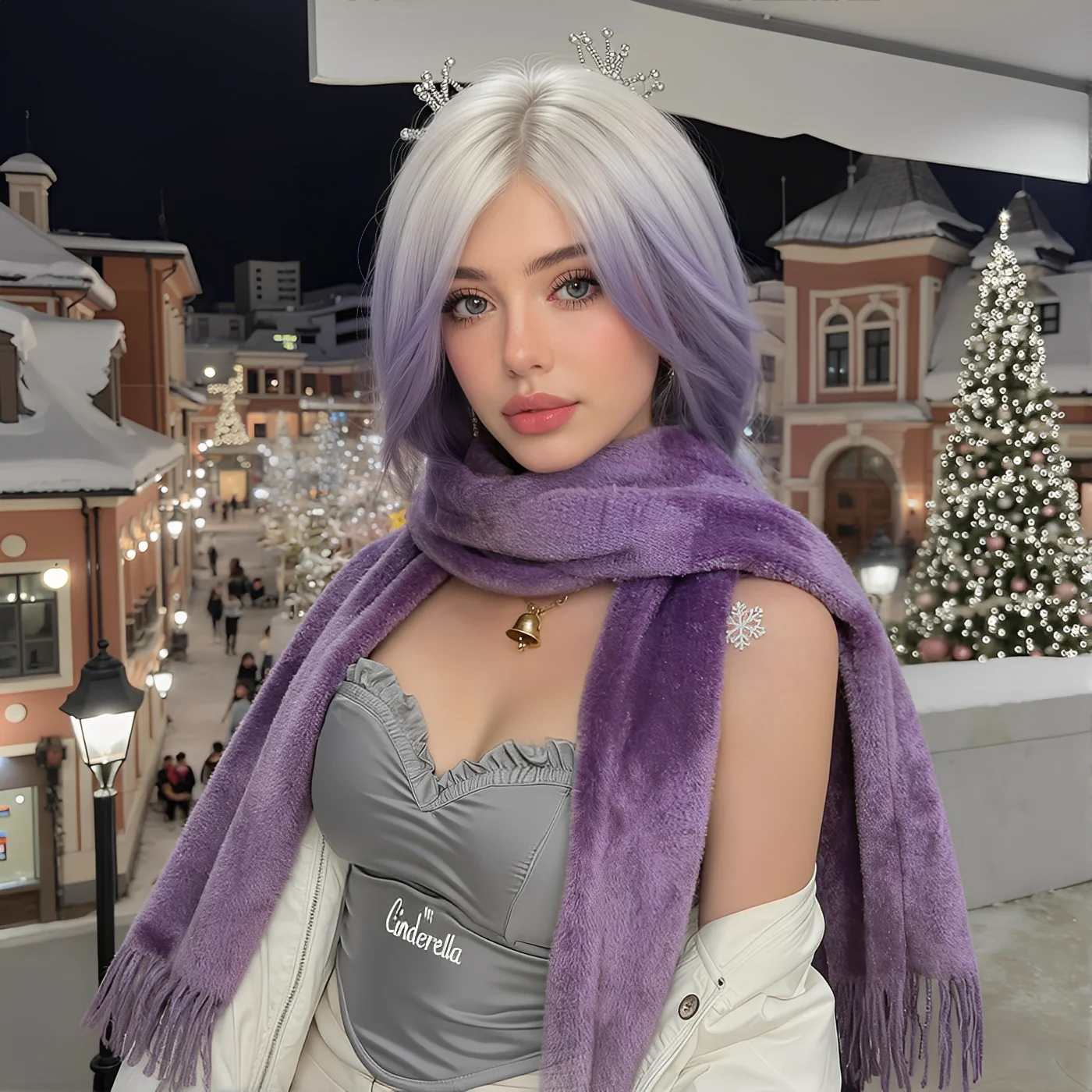 Рождественские короткие многослойные прямые синтетические парики с головой кефали, фиолетовый парик со средней частью челки для женщин, термостойкий косплей
Рождественские короткие многослойные прямые синтетические парики с головой кефали, фиолетовый парик со средней частью челки для женщин, термостойкий косплей