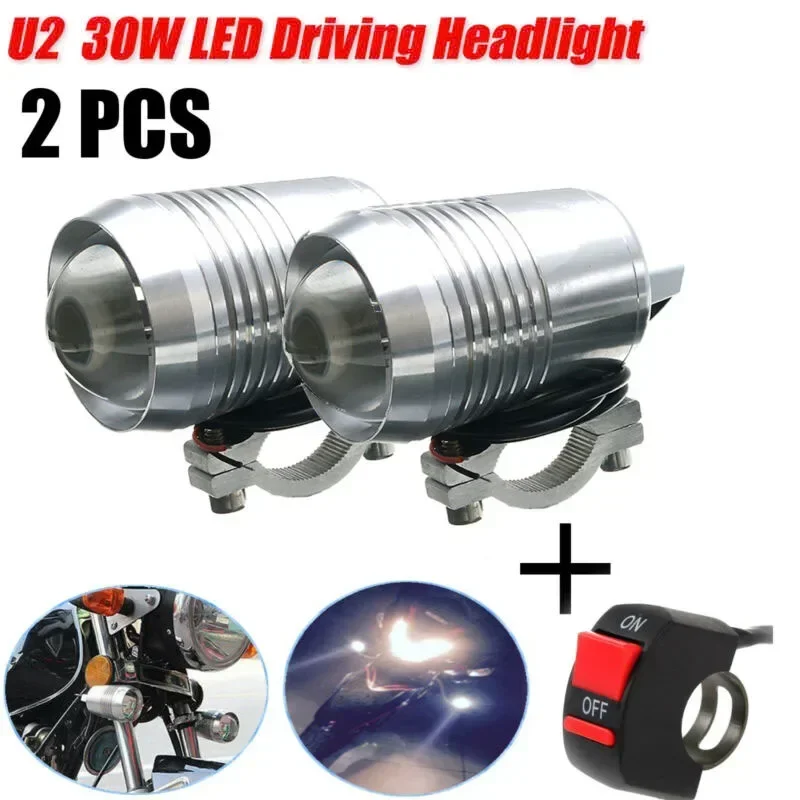 2Pcs 30W U2 Motorcycle LED Fog Lights Waterproof Metal Motorbike Driving Headlight High/Low Beam With Switch
2Pcs 30W U2 Motorcycle LED Fog Lights Waterproof Metal Motorbike Driving Headlight High/Low Beam With Switch