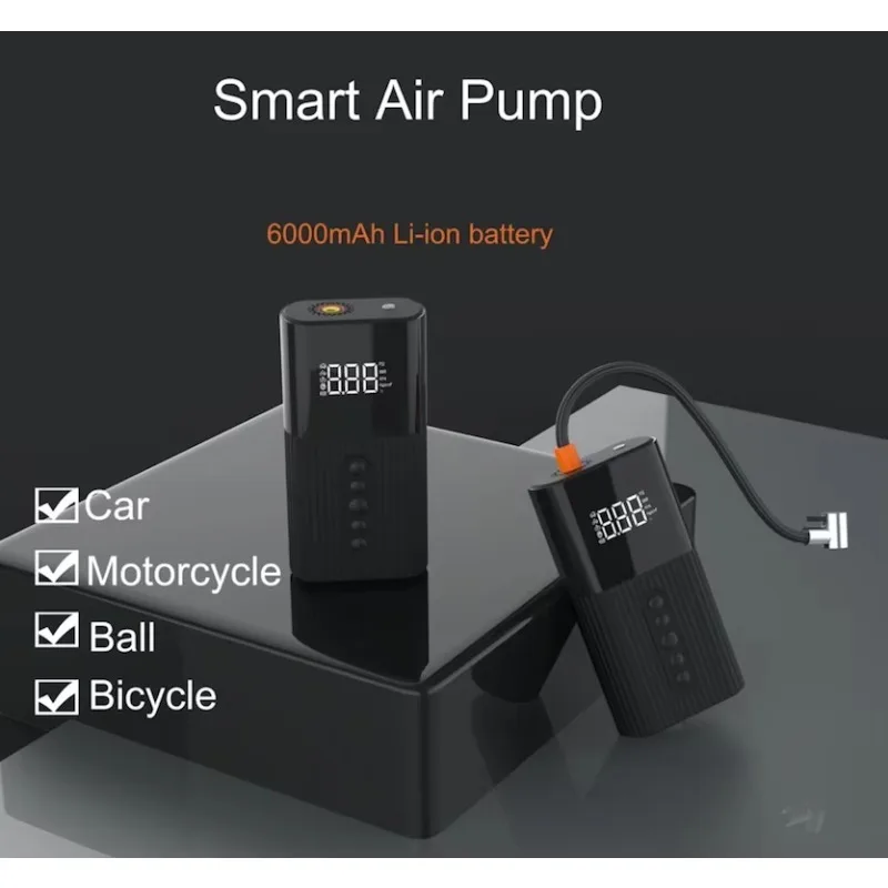Battery Powered Portable Tire Pump, Built-in LED SOS Light 150PSI Digital Gauge Emergency Roadside Tool
Battery Powered Portable Tire Pump, Built-in LED SOS Light 150PSI Digital Gauge Emergency Roadside Tool