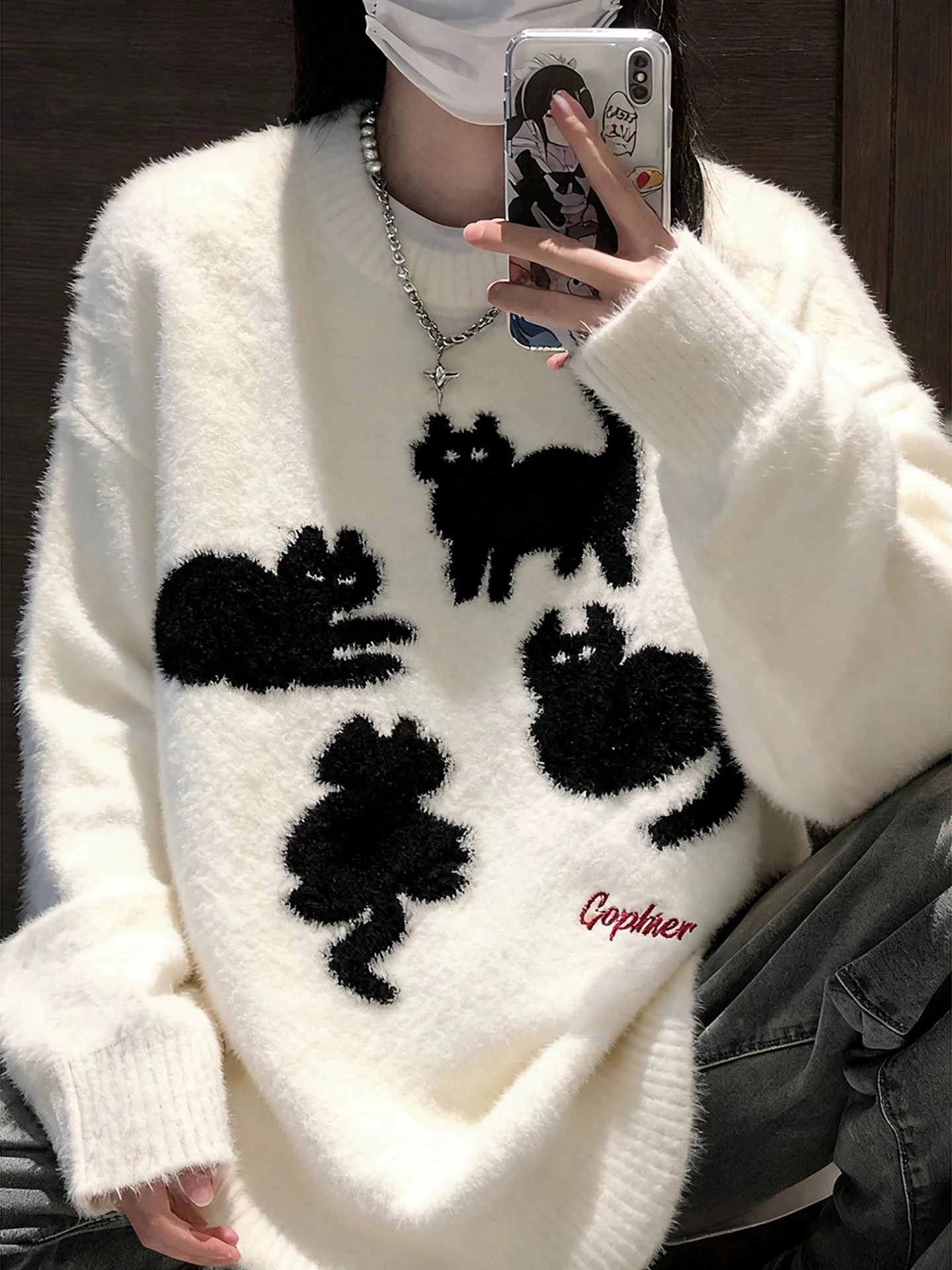 Белый узорчатый мужской вязаный свитер, теплый зимний повседневный базовый слой, американский стиль, парный комплект для влюбленных
Белый узорчатый мужской вязаный свитер, теплый зимний повседневный базовый слой, американский стиль, парный комплект для влюбленных