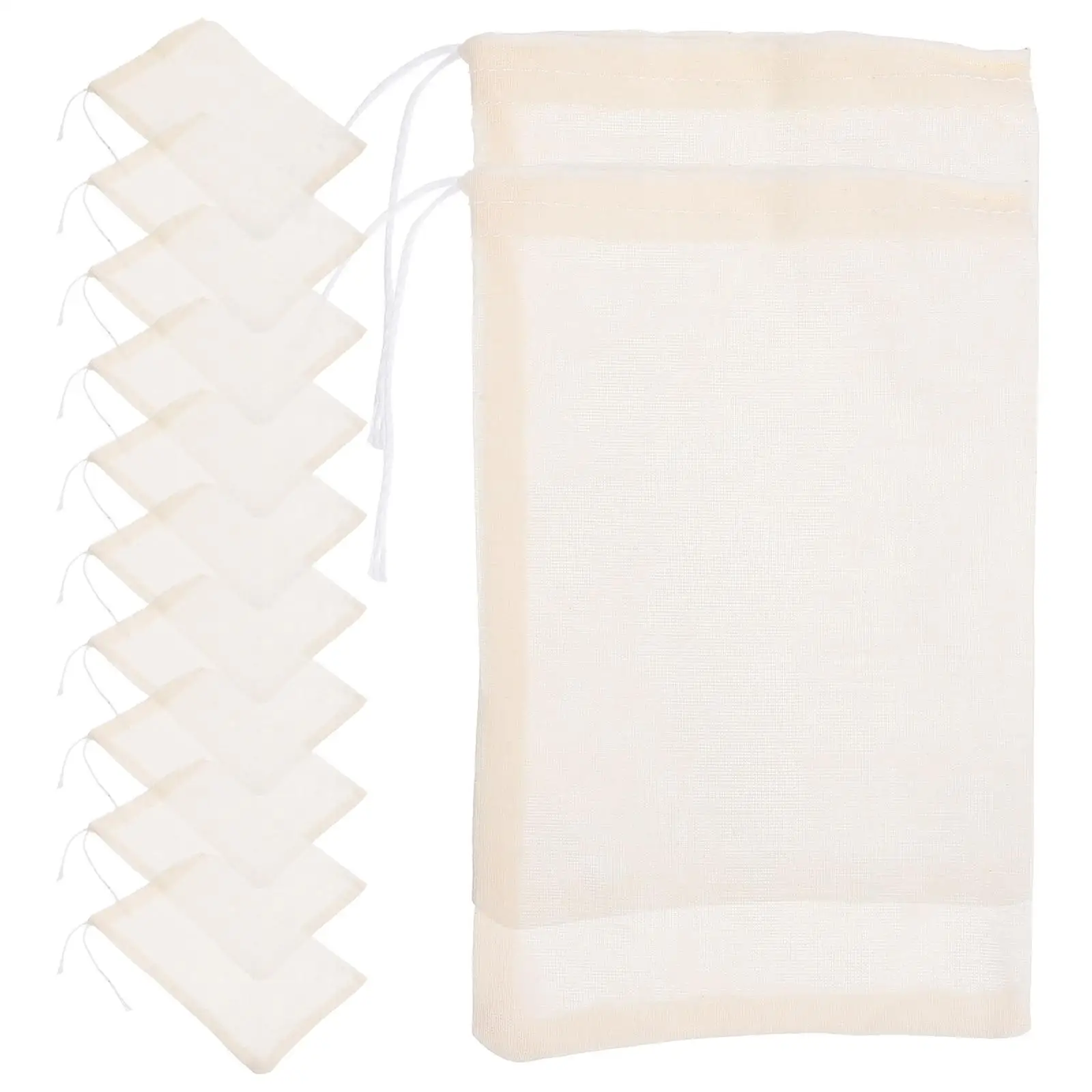 50pcs Thick Cotton Bags 10x15cm Pure Cotton Strainer Soup Stew Seasoning Filter Tea Infuser Gravy Straining Mesh Bag
50pcs Thick Cotton Bags 10x15cm Pure Cotton Strainer Soup Stew Seasoning Filter Tea Infuser Gravy Straining Mesh Bag
