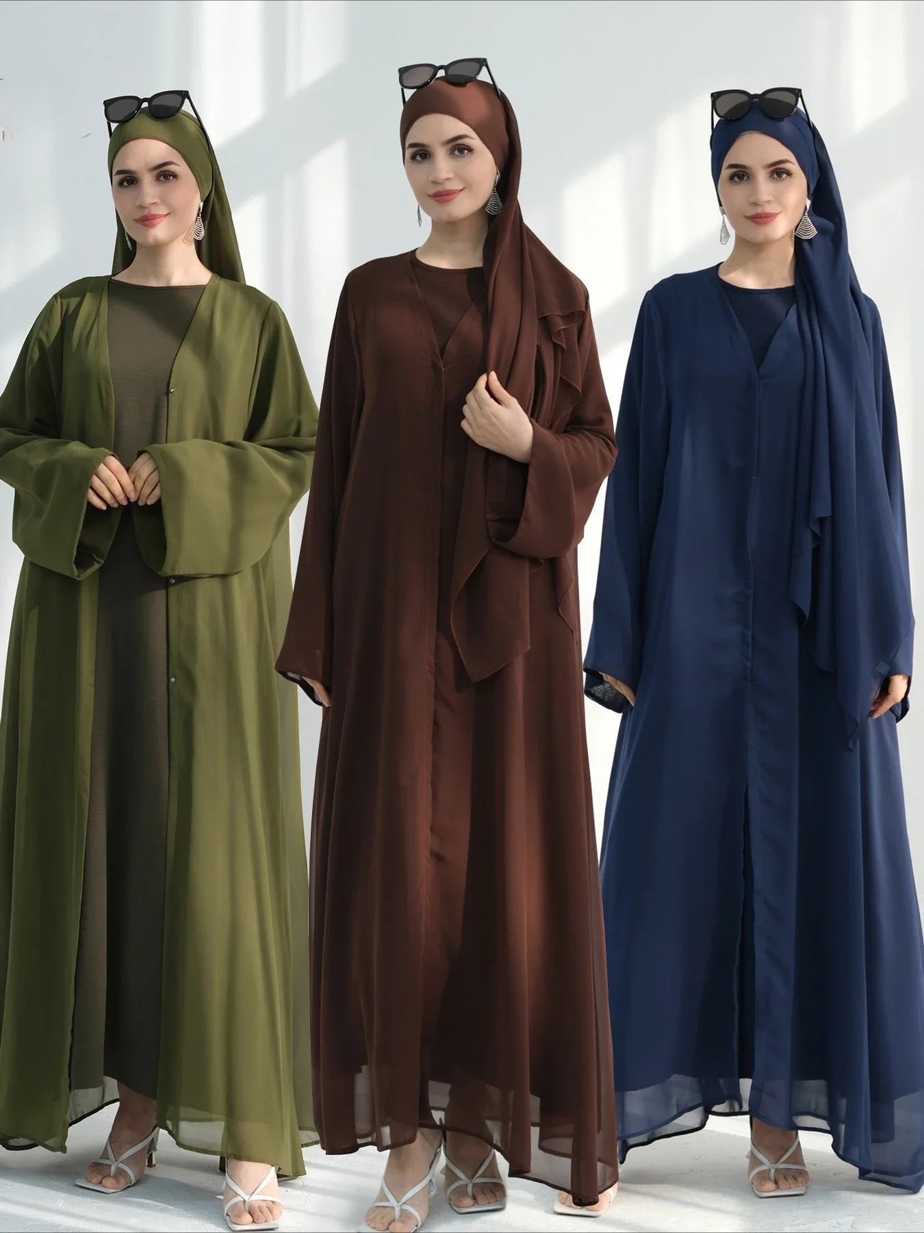 Eid Women Long Dress Muslim Abaya 2 Piece Set Cardigan Party Jalabiya Ramadan Vestidos Largos Arab Long Robe Morocco Kaftan
Eid Women Long Dress Muslim Abaya 2 Piece Set Cardigan Party Jalabiya Ramadan Vestidos Largos Arab Long Robe Morocco Kaftan