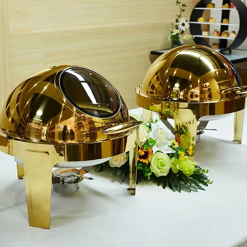 Luxury Decorative Hotpot 6.0L Large Capacity Roll Top Hotpot Silver Gold Color Saving Hotpot Hotpot Food Heater
Luxury Decorative Hotpot 6.0L Large Capacity Roll Top Hotpot Silver Gold Color Saving Hotpot Hotpot Food Heater
