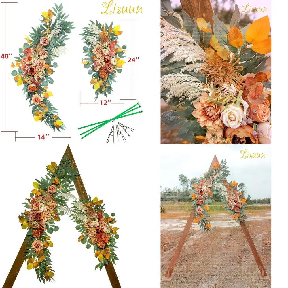 Double Pack Large Bohemian Style Wedding Arch Artificial Flower Decor
Double Pack Large Bohemian Style Wedding Arch Artificial Flower Decor