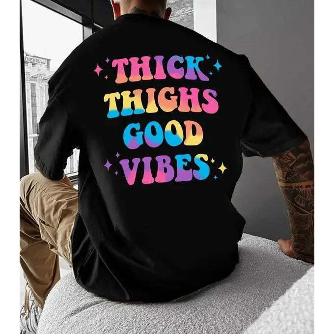 Thick Thighs Good Vibes T-Shirt Women’s Funny Body Positive Graphic Tee Oversized Streetwear Summer Casual Top S-3XL
Thick Thighs Good Vibes T-Shirt Women’s Funny Body Positive Graphic Tee Oversized Streetwear Summer Casual Top S-3XL