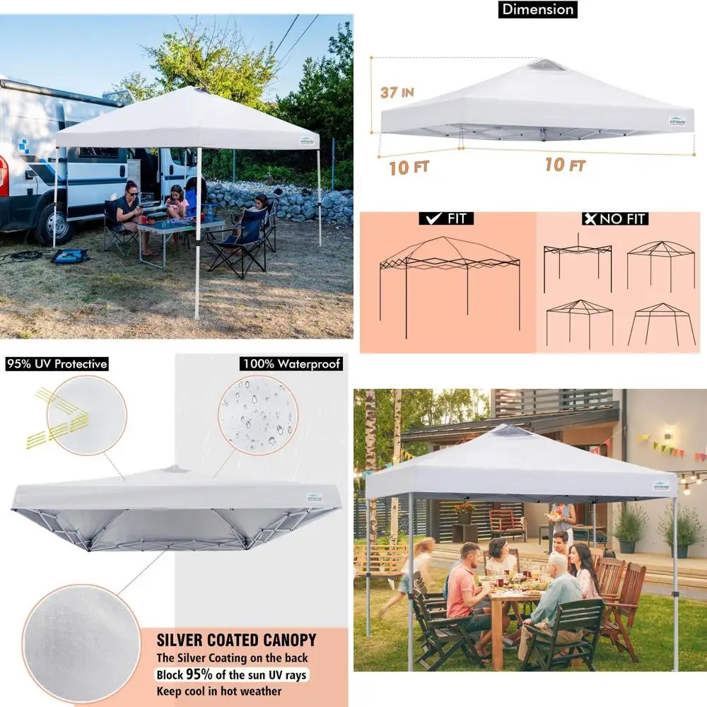 10x10 White Pop-Up Canopy with Vented Top Cover
10x10 White Pop-Up Canopy with Vented Top Cover