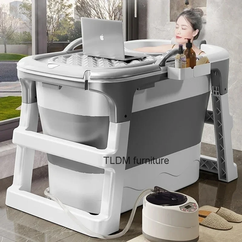 Japanese Plastic Folding Bathtub for Home Thickened Steam Bathtub with Cover Simple Creative Folding Adult Portable Bathtub
Japanese Plastic Folding Bathtub for Home Thickened Steam Bathtub with Cover Simple Creative Folding Adult Portable Bathtub