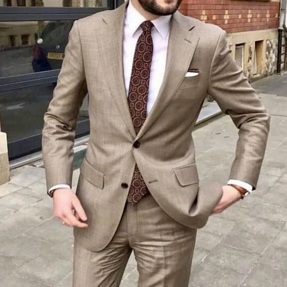 Summer Fashion Suits for Men Solid Smart Casual Groom Wedding Tuxedo Chic Notch Lapel Slim Male Suit 2 Piece (Blazer+Pants)
Summer Fashion Suits for Men Solid Smart Casual Groom Wedding Tuxedo Chic Notch Lapel Slim Male Suit 2 Piece (Blazer+Pants)