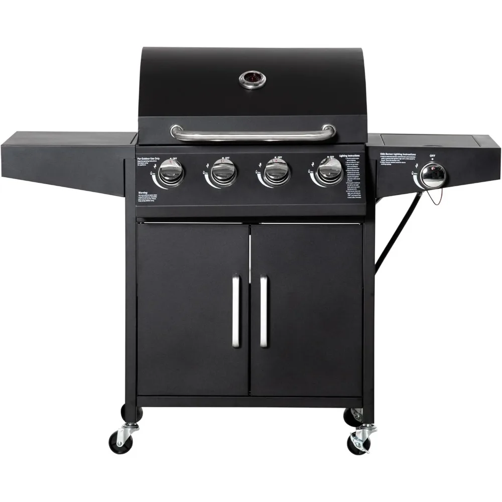 4 Burner Propane Gas Grill, 50,000 BTU Steel Outdoor Barbeque/Barbecue with Side Burner, Wheels, Warming Rack, Shelf, Cabinet,
4 Burner Propane Gas Grill, 50,000 BTU Steel Outdoor Barbeque/Barbecue with Side Burner, Wheels, Warming Rack, Shelf, Cabinet,