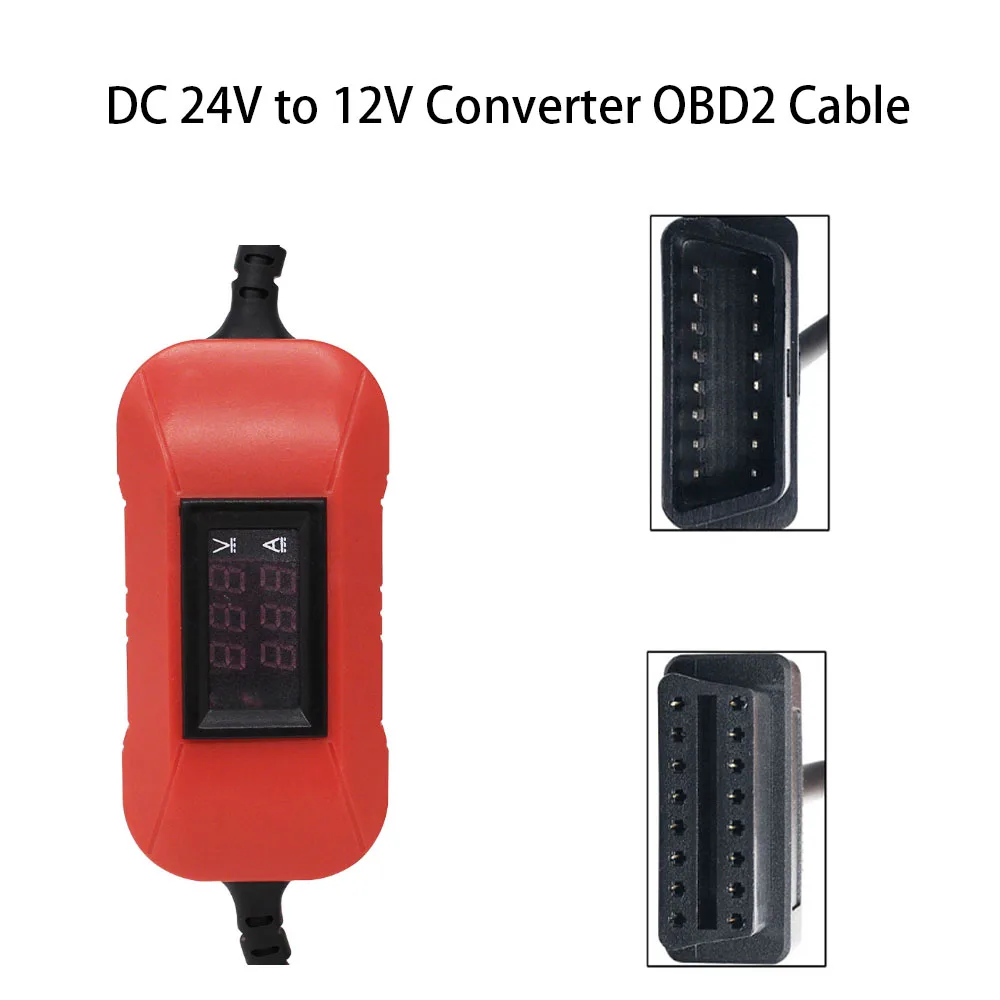 Heavy Truck 24V-12V OBD2 Adapter Cable Automotive Voltage Conversion Connector Diagnostic Repair Accessory
Heavy Truck 24V-12V OBD2 Adapter Cable Automotive Voltage Conversion Connector Diagnostic Repair Accessory
