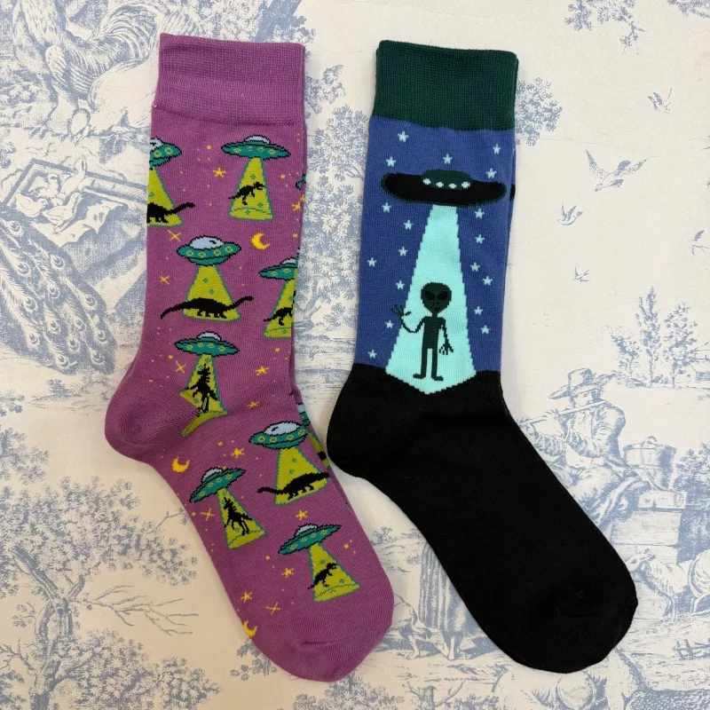 Adult Unisex Funny UFO ET Mid Calf Socks Dinosaur Sketch Weird Outer Space Cartoon Alien Sox Unique Casual un Gift for Men Women
Adult Unisex Funny UFO ET Mid Calf Socks Dinosaur Sketch Weird Outer Space Cartoon Alien Sox Unique Casual un Gift for Men Women