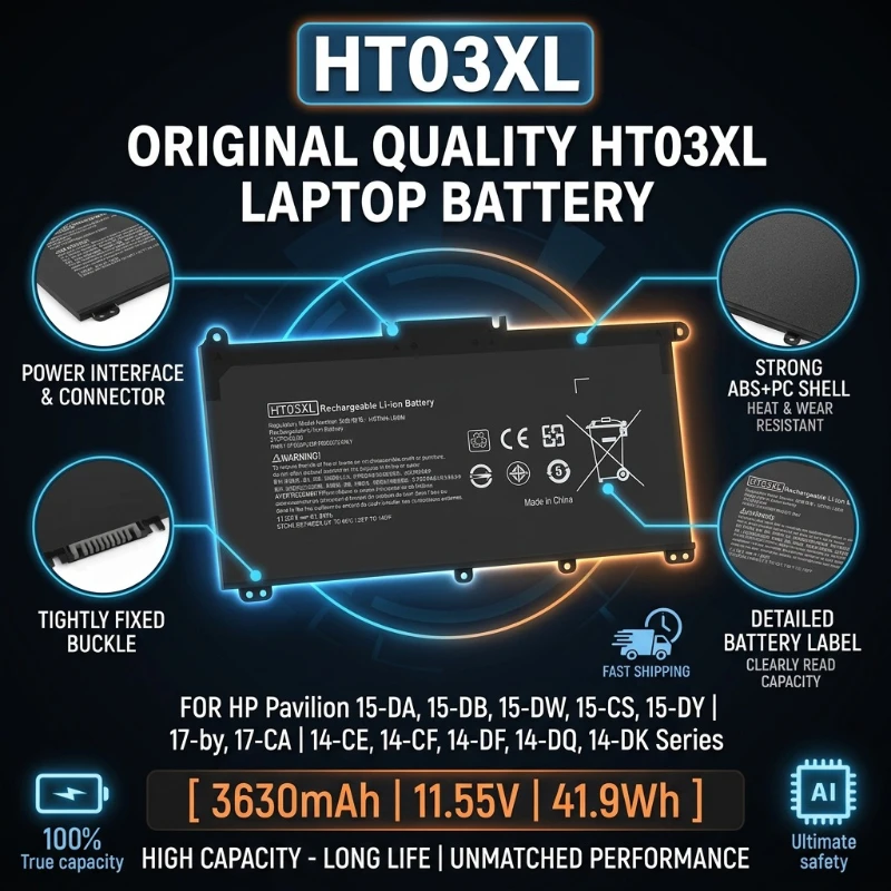 HT03XL L11119-855 Replacement Laptop Battery Compatible with HP Pavilion 15-DA 15-DB 15-DW 14-CE 17-by Series Notebook Battery
HT03XL L11119-855 Replacement Laptop Battery Compatible with HP Pavilion 15-DA 15-DB 15-DW 14-CE 17-by Series Notebook Battery