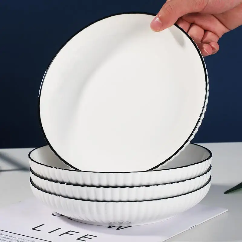 Nordic Modern Creative Ceramic Bowl Japanese Style Dining Plate Fast Moving Product round Shape Adult Use Stripe Pattern
Nordic Modern Creative Ceramic Bowl Japanese Style Dining Plate Fast Moving Product round Shape Adult Use Stripe Pattern