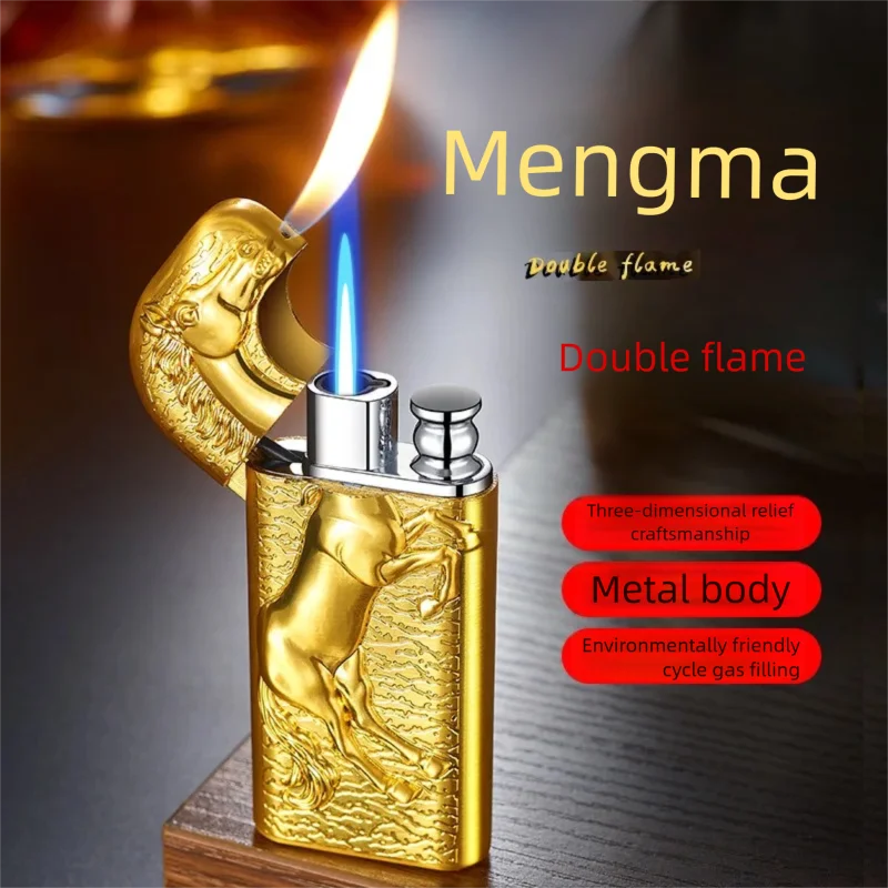 Мужская подарочная оптовая металлическая 3D-зажигалка с тиснением в виде лошади, прямая, переключаемая, ветрозащитная, многоразовая, на бутане
Мужская подарочная оптовая металлическая 3D-зажигалка с тиснением в виде лошади, прямая, переключаемая, ветрозащитная, многоразовая, на бутане