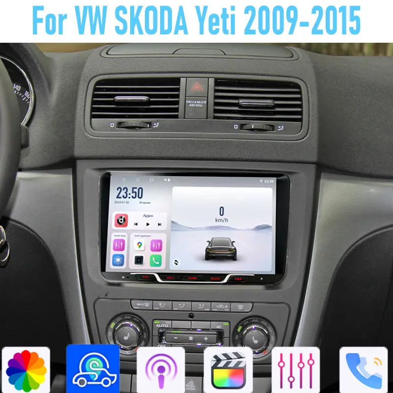 9" For VW SKODA Yeti 2009-2015 64GB Car Radio Wireless Android 15 GPS Head Unit Carplay Intelligent System Navi WIFI Google Map 
9" For VW SKODA Yeti 2009-2015 64GB Car Radio Wireless Android 15 GPS Head Unit Carplay Intelligent System Navi WIFI Google Map