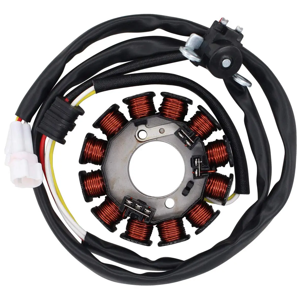 Magneto Stator Coil For YAMAHA YFZ450 YFZ450S YFZ450T 2004-2013 OEM Part:5TG-81410-00,5TG-81410-01,5TG-81410-03-00, 5TG-81410-10
Magneto Stator Coil For YAMAHA YFZ450 YFZ450S YFZ450T 2004-2013 OEM Part:5TG-81410-00,5TG-81410-01,5TG-81410-03-00, 5TG-81410-10