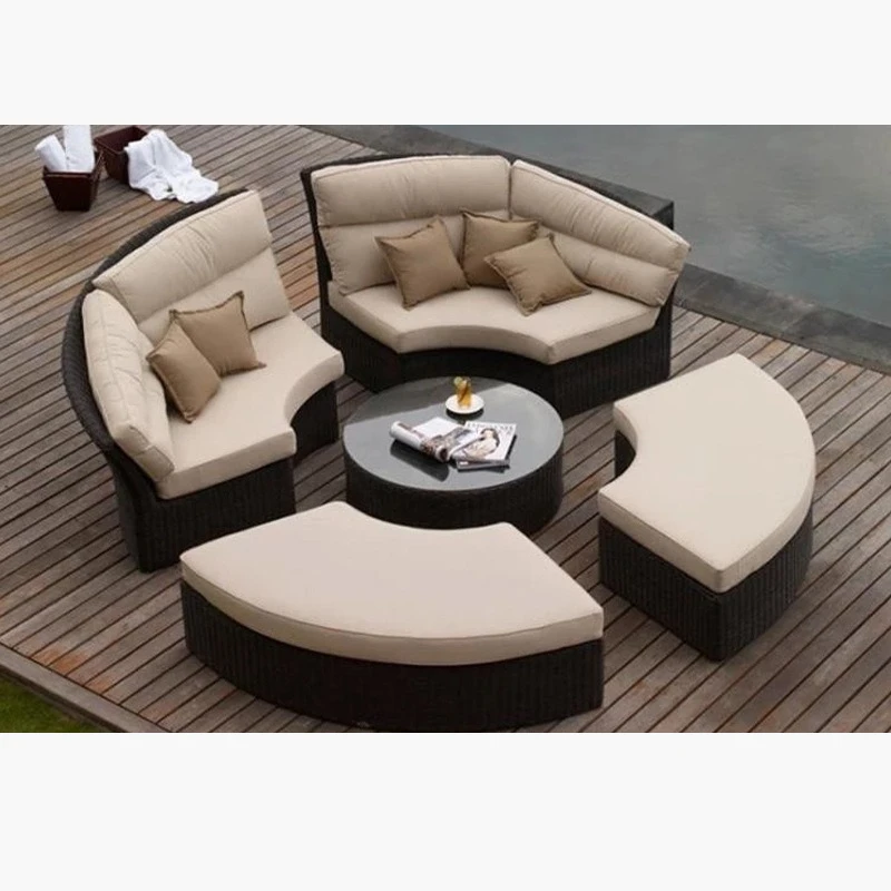 Outdoor leisure rattan circular bed round bed waterproof sunscreen courtyard outdoor simple hotel garden villa swimming pool
Outdoor leisure rattan circular bed round bed waterproof sunscreen courtyard outdoor simple hotel garden villa swimming pool