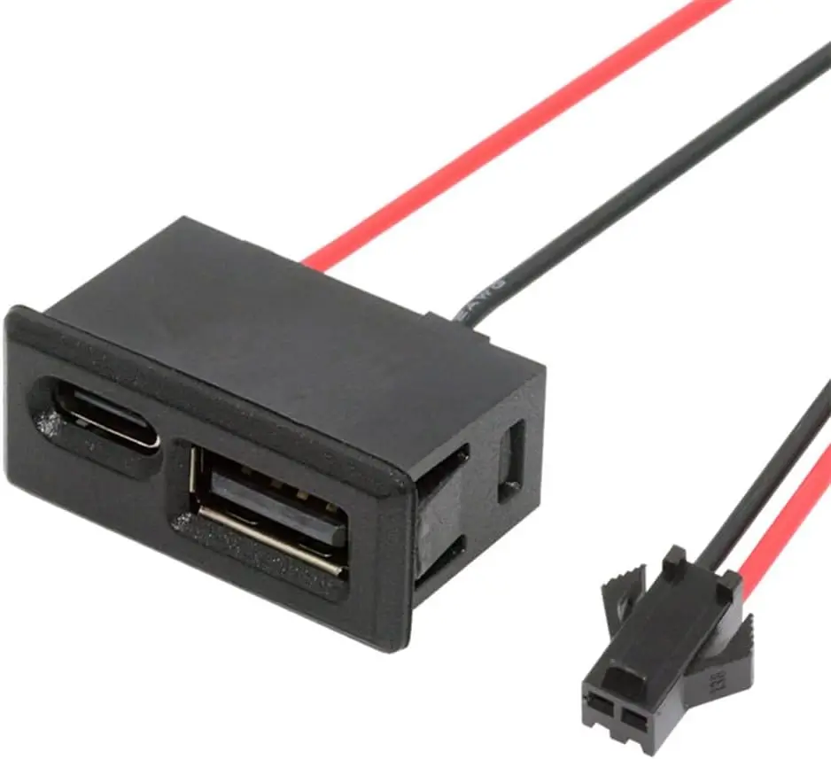 DIY OEM Type-A & Type-C Female Socket Horizontal to 2Pin Header Cable Pitch=2.54mm Latch Mount Type DC 5V Power
DIY OEM Type-A & Type-C Female Socket Horizontal to 2Pin Header Cable Pitch=2.54mm Latch Mount Type DC 5V Power