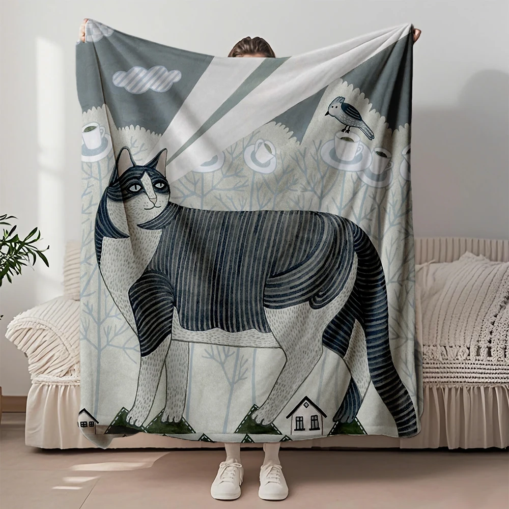 Thoughtful Gift Flannel Soft Blanket Beaming Cat Abstract Weighted Blanket Throw Blanket With Machine-washable Odor-resistant
Thoughtful Gift Flannel Soft Blanket Beaming Cat Abstract Weighted Blanket Throw Blanket With Machine-washable Odor-resistant