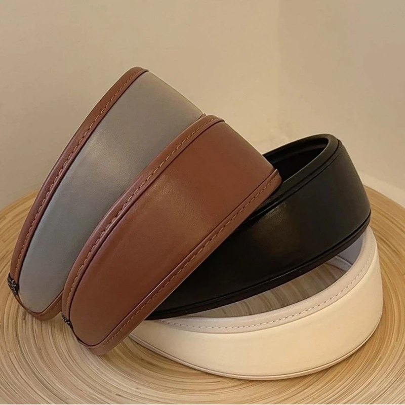 E56A Comfortable Leather Headwear Lightweight Wide Edged Hair Hoop Daily Party Use
E56A Comfortable Leather Headwear Lightweight Wide Edged Hair Hoop Daily Party Use