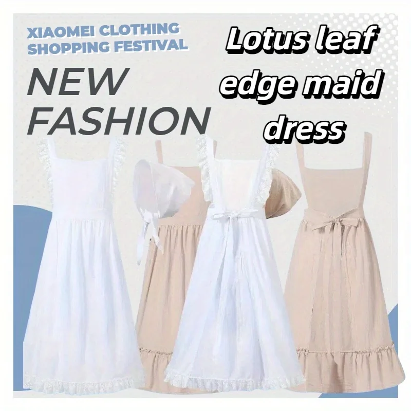 Ruffled Maid Apron with Headdress Kitchen Cooking Baking Cleaning Apron French Maid Costume Apron and Headscarf Set
Ruffled Maid Apron with Headdress Kitchen Cooking Baking Cleaning Apron French Maid Costume Apron and Headscarf Set