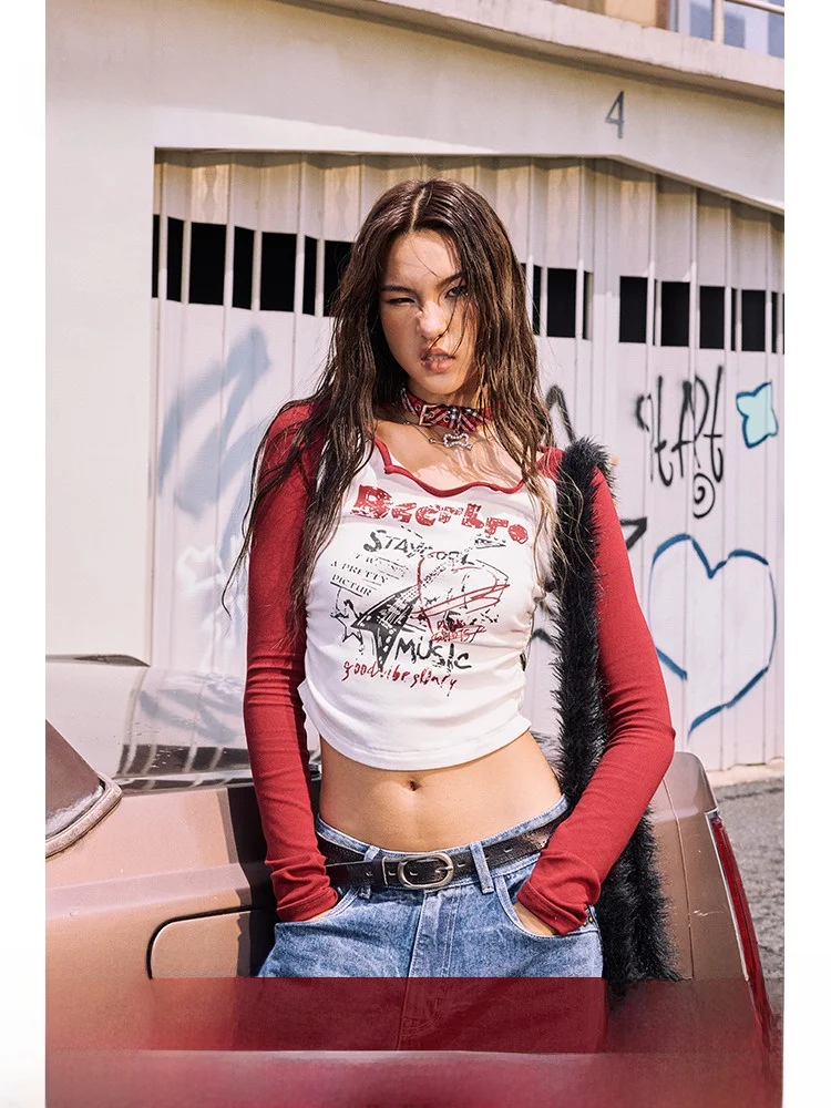 BeerBro American Ro Print V-Ne Long Sve Women's T-irt Color Blo oulder Insert Side Gathered Slim Fit Top
BeerBro American Ro Print V-Ne Long Sve Women's T-irt Color Blo oulder Insert Side Gathered Slim Fit Top